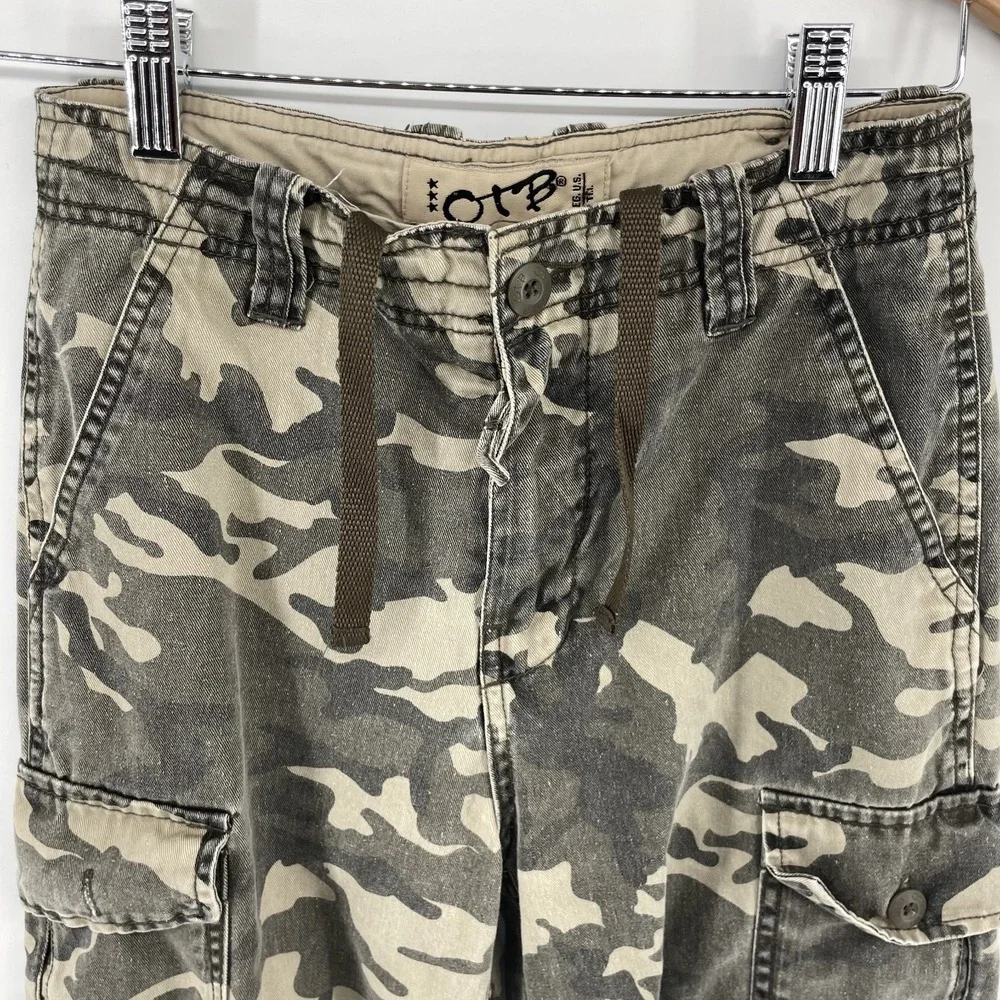 Vtg One Tuff Brand OTB Camo Cargo Pants Boys Youth 12 Hunting Grunge 24